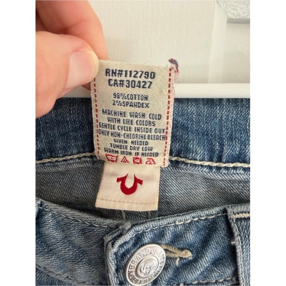 True Religion World Tour Rainbow Stitch Bootcut Jeans 28 Y2K - Picture 4 of 9